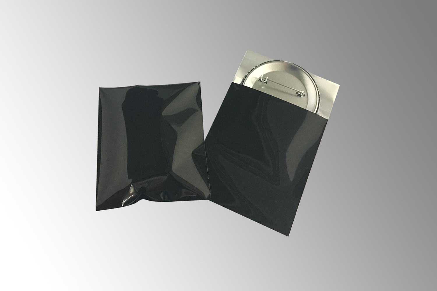 カラーアルミ蒸着のり付袋（ブラック）　AZBK-5　 (110×155mm) 100枚入り